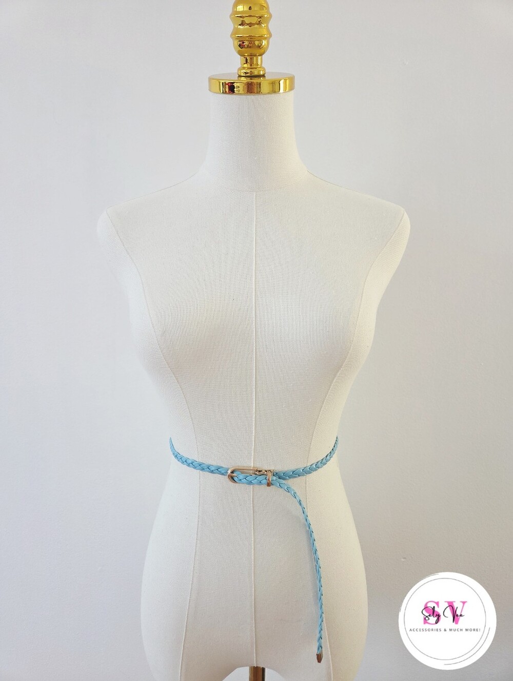 Blue Braided Belt